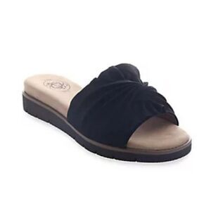 Hocus Pocus Black Kylee Slip On Sandals